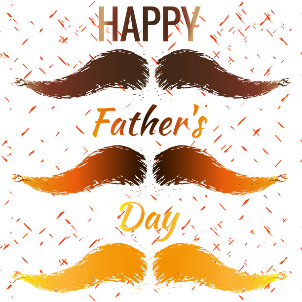 为爸爸准备的小胡子。父亲节的明信片。矢量插图海报设计，贺卡。图片下载