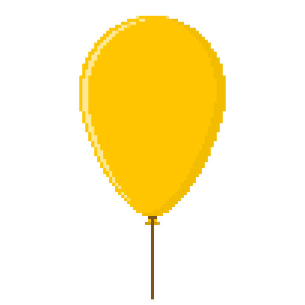 气球的像素美术设计。矢量插图。图片下载