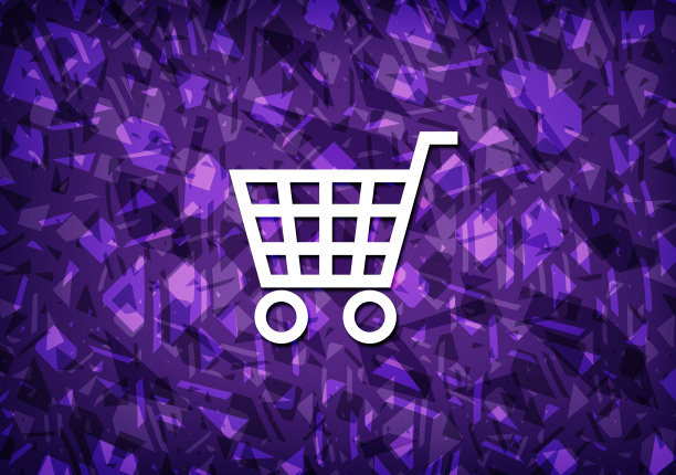 电子商务图标紫色背景图片下载