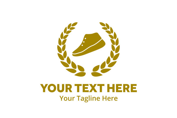 简单的男士鞋标创意设计，以平底风格搭配色彩。男装鞋标志创意设计，为身份和商业图片下载