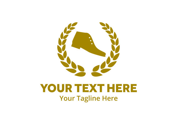 简单的男士鞋标创意设计，以平底风格搭配色彩。男装鞋标志创意设计，为身份和商业图片下载