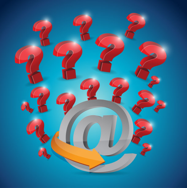 at符号周围有问号。图片下载