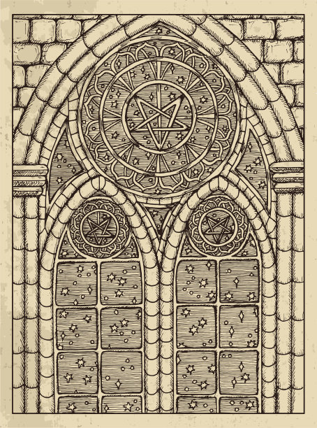 星星。莱诺芒神谕塔罗牌的神秘概念。图片下载