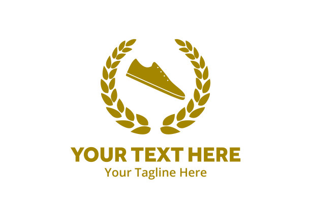 简单的男士鞋标创意设计，以平底风格搭配色彩。男装鞋标志创意设计，为身份和商业图片下载