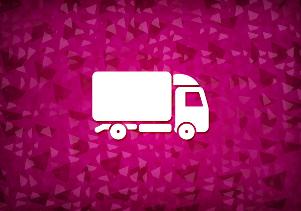 卡车图标的粉色背景图片下载