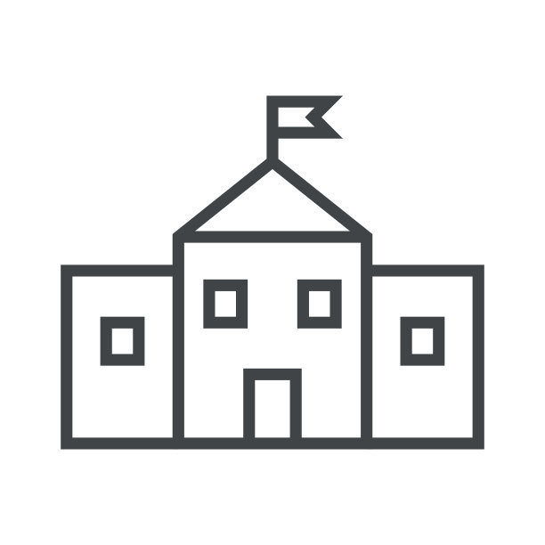 学校线性图标图片下载