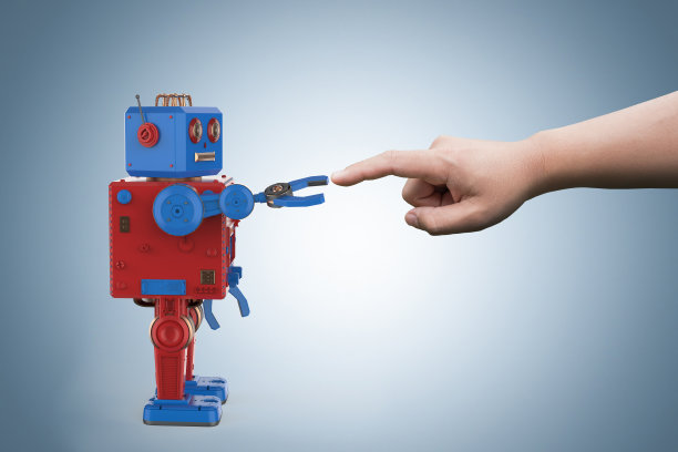 机器人与人类连接图片下载