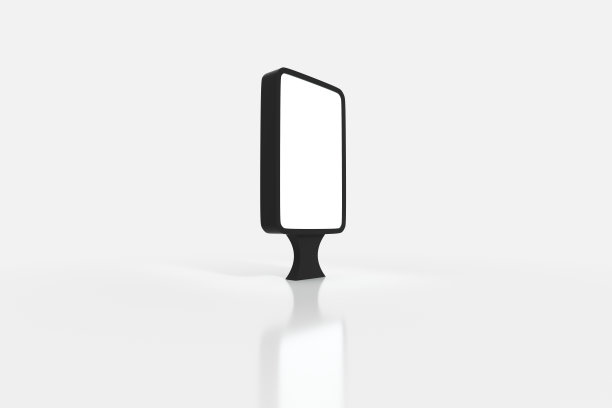 空白的商业广告牌，白色背景，3d渲染。图片下载