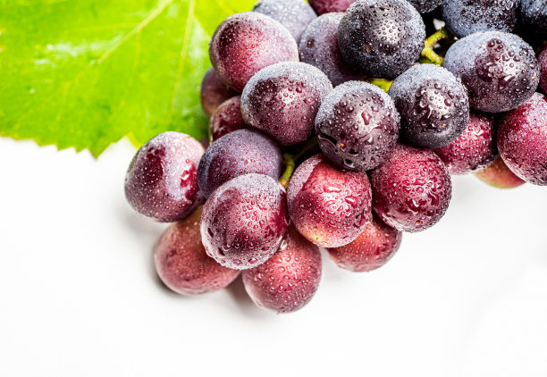 一串新鲜的紫葡萄图片下载