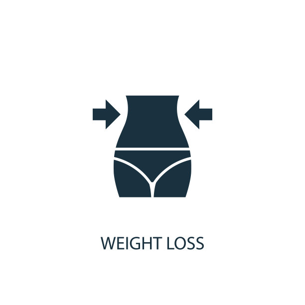 减肥创意图标。简单元素说明图片下载