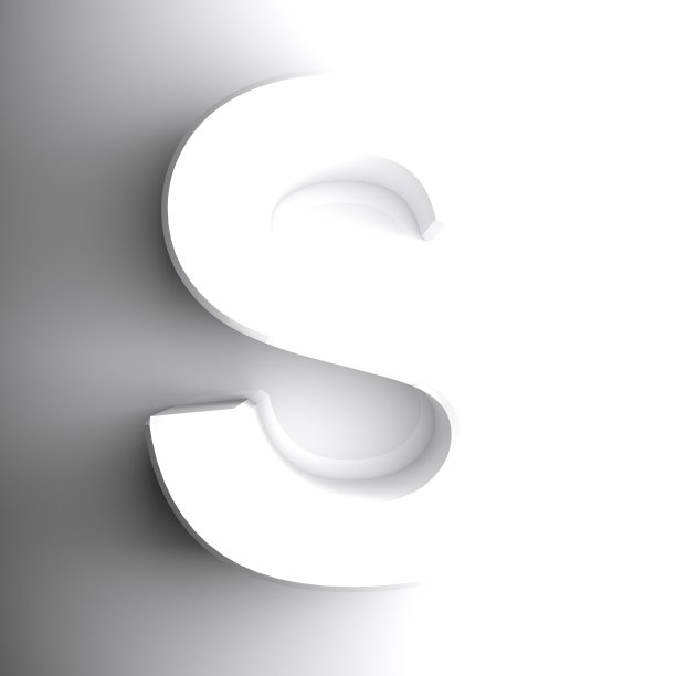 S白色字母孤立在白色背景- 3D渲染插图图片下载