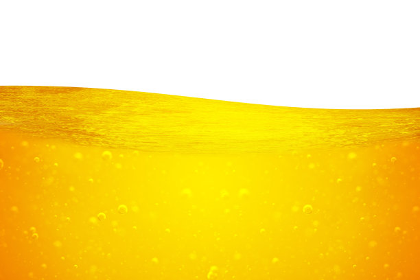 石油的背景。液体流动黄色，为项目，油，蜂蜜，啤酒或其他变体的白色背景，文本区域图片下载