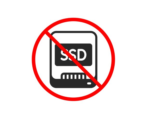 Ssd图标。计算机内存组件符号。数据存储。向量图片下载