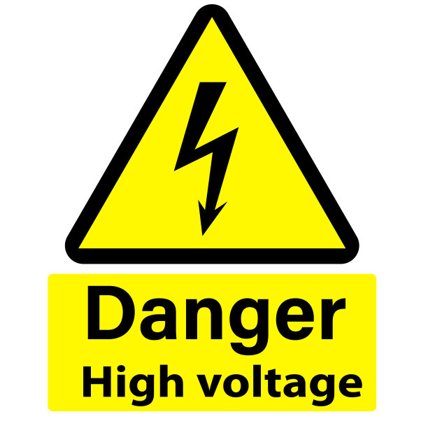高压警告信号矢量图片下载