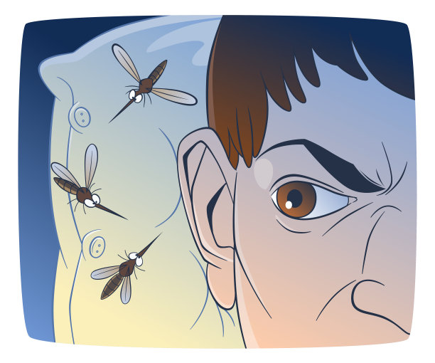 晚上蚊子和人图片下载