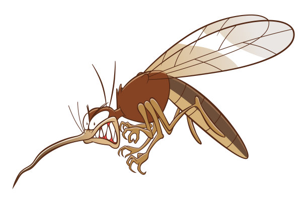 愤怒的卡通蚊子图片下载