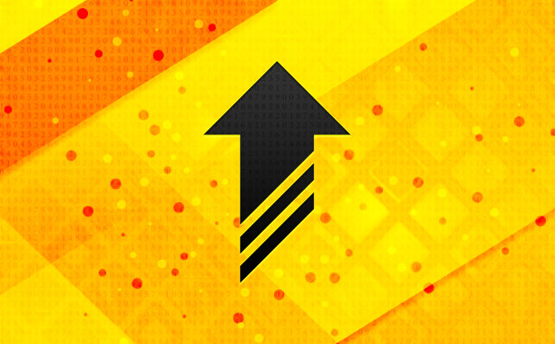 上传图标抽象数字横幅黄色背景图片下载