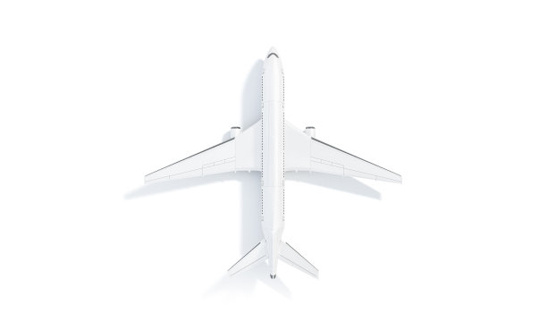 空白的白色飞机模型架，俯视图孤立，图片下载