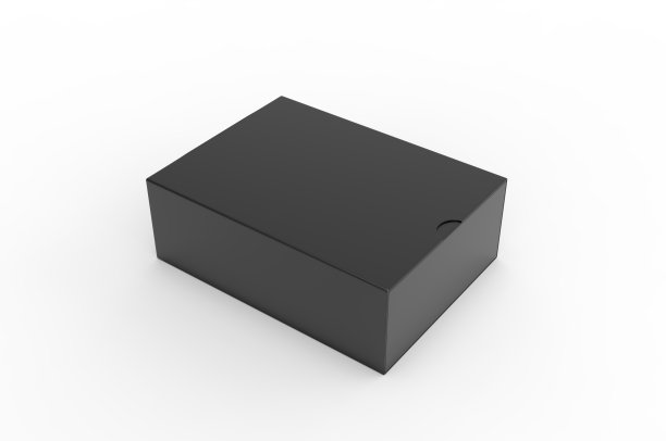 空白滑动抽屉盒拇指切割品牌展示。3 d渲染插图。图片下载