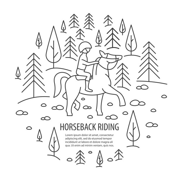 骑马旅游模板图片下载