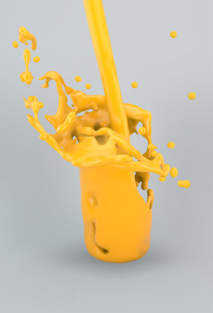 洒橘子汁或芒果汁。图片下载