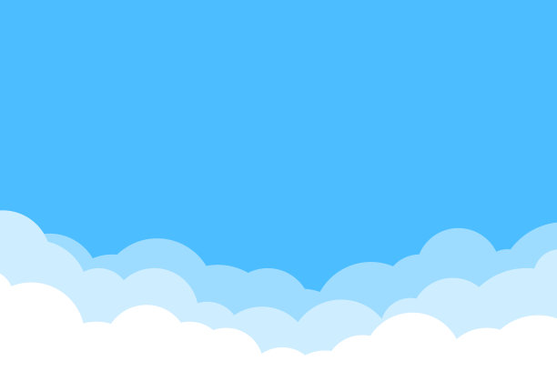 晴空万里的天空。矢量图图片下载