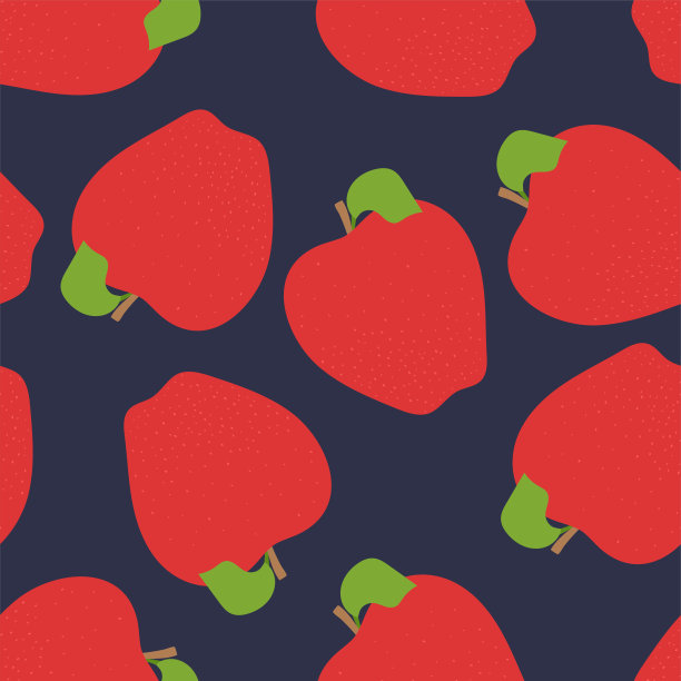 苹果无缝花纹。手绘的新鲜水果。矢量草图背景。时装设计。衣服或洗碗布的食物印花图片下载