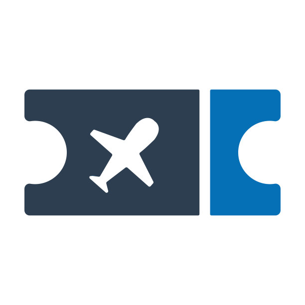 机票平面矢量图标图片下载