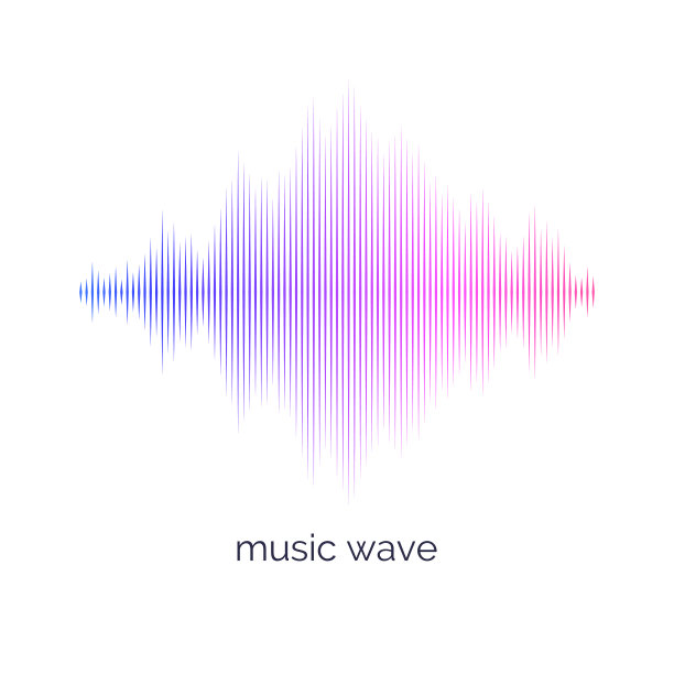声波均衡器。矢量插图在黑暗的背景图片下载