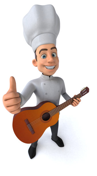 有趣的厨师- 3D插图图片下载