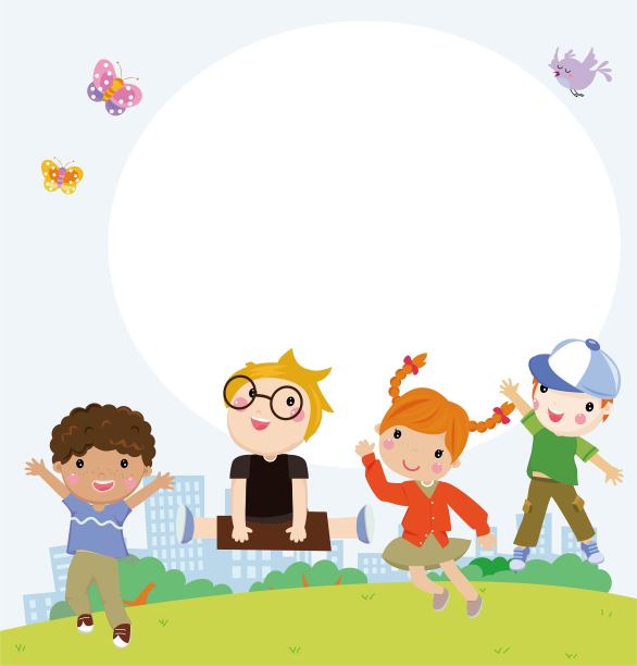 一群儿童和框架图片下载