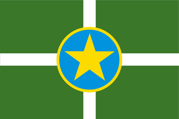 美国密西西比州杰克逊市的国旗。向量图片下载