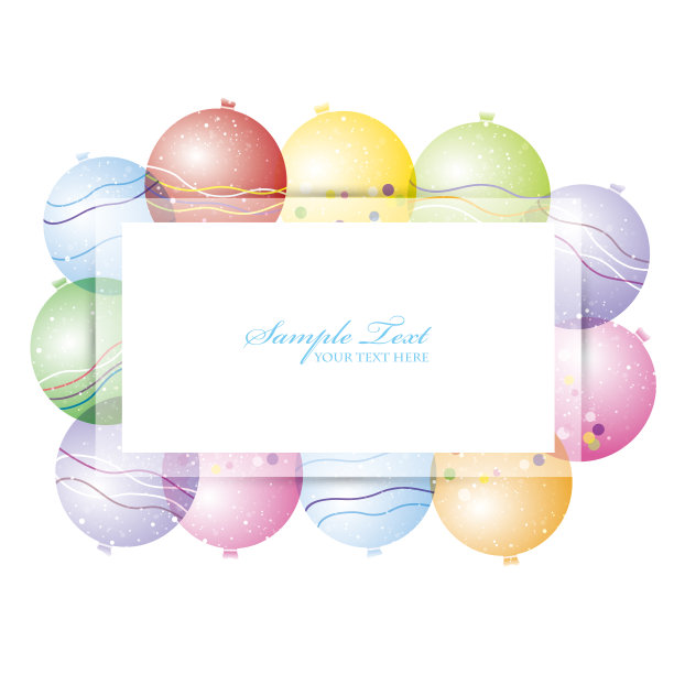 溜溜球气球的矢量背景图片下载