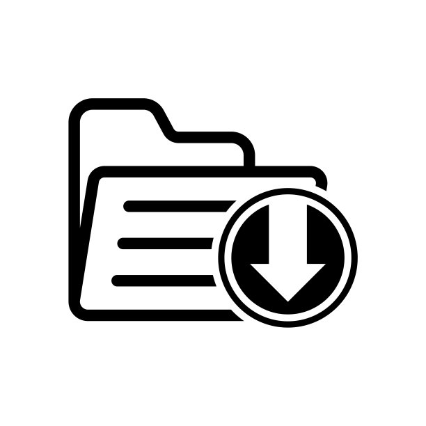 下载文件图标扁平矢量插图设计图片下载