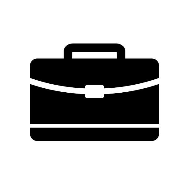扁平矢量公文包图标设计图片下载