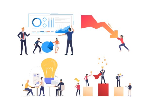 在团队中工作的项目经理集合图片下载