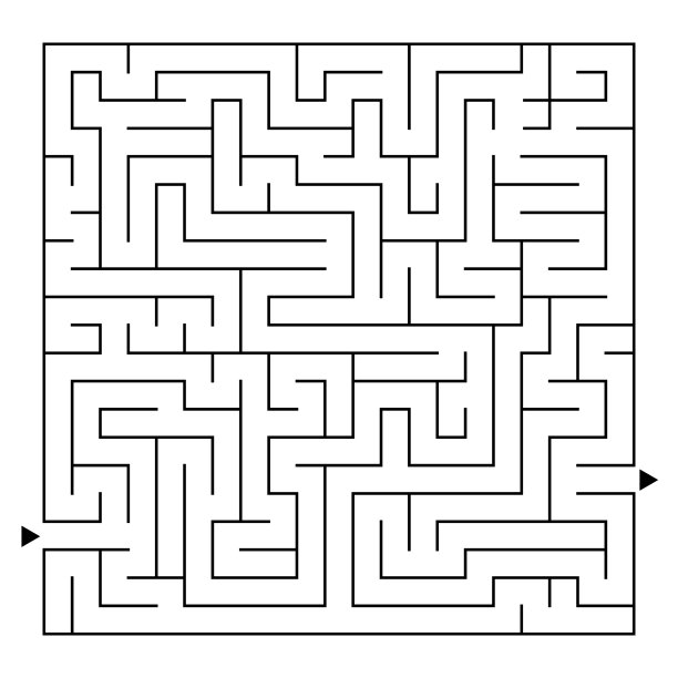抽象的复杂正方形孤立迷宫。白色背景上的黑色。一款适合儿童和成人的有趣游戏。简单的平面矢量插图。图片下载
