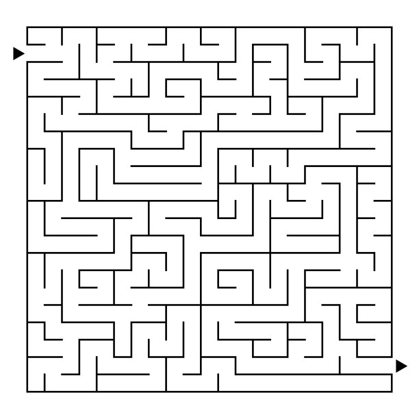 抽象的复杂正方形孤立迷宫。白色背景上的黑色。一款适合儿童和成人的有趣游戏。简单的平面矢量插图。图片下载