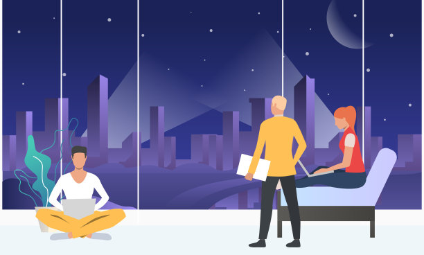 晚上团队工作项目图片下载