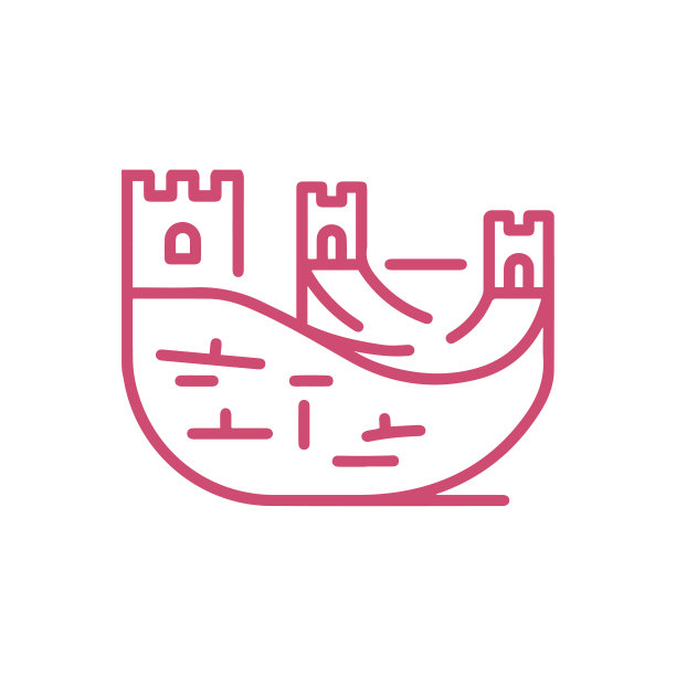 中国长城旅游建筑地标图片下载