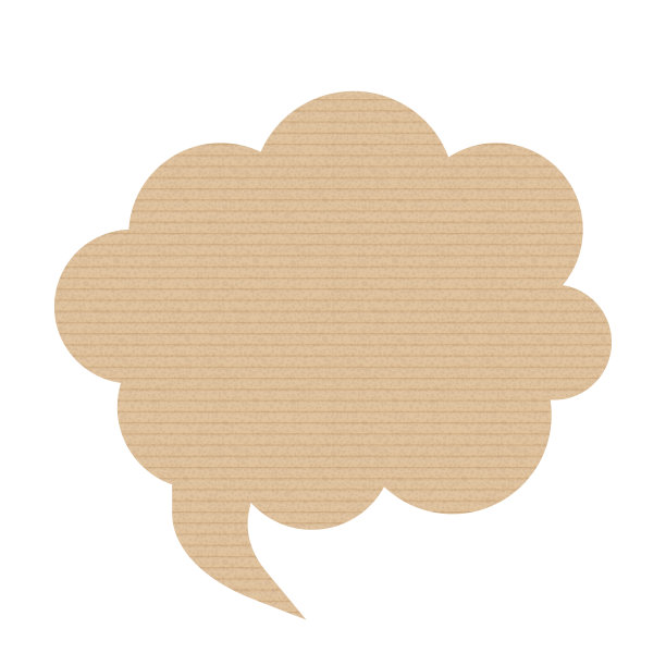 泡沫演讲是云的形状。图片下载