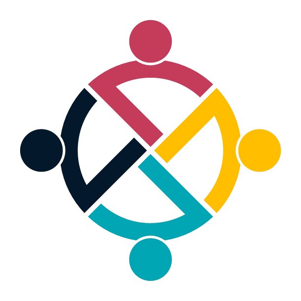 群人标志握手成圈，团队合作标志。矢量插画家图片下载