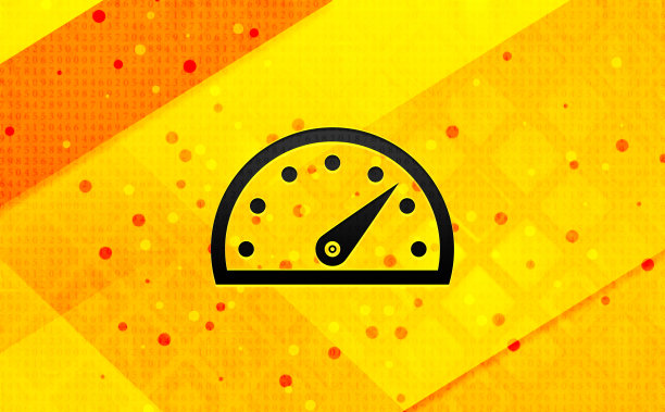 速度表表图标抽象数字旗帜黄色背景图片下载