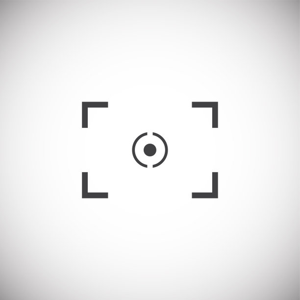 取景器图标在背景图形和网页设计。简单的说明。网站按钮或手机应用的互联网概念符号。图片下载