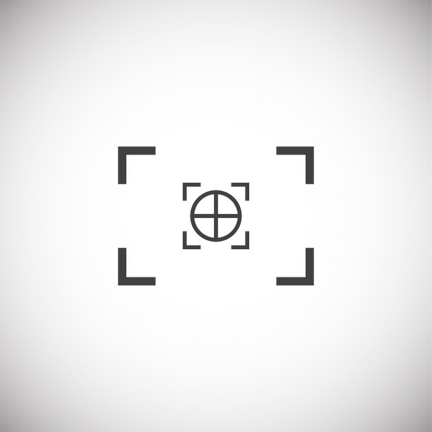 取景器图标在背景图形和网页设计。简单的说明。网站按钮或手机应用的互联网概念符号。图片下载