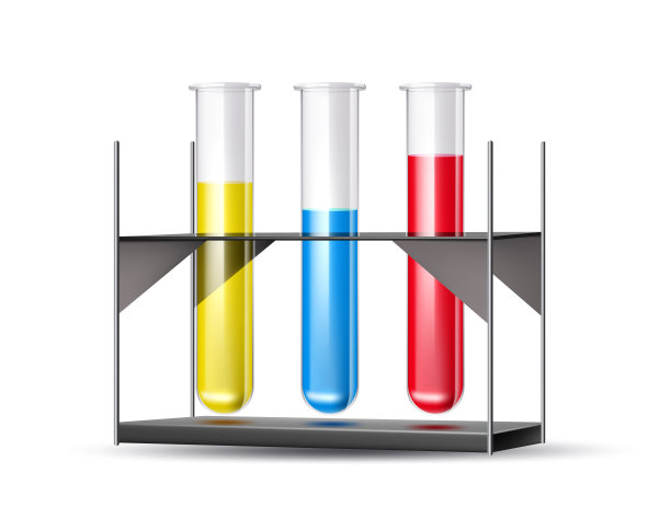 向量3d化学实验室管蓝色液体图片下载