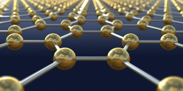 黑色背景上的六角形金属结构。三维渲染图片下载