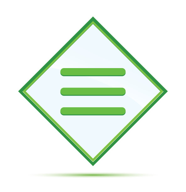 汉堡菜单栏图标现代抽象绿色钻石按钮图片下载