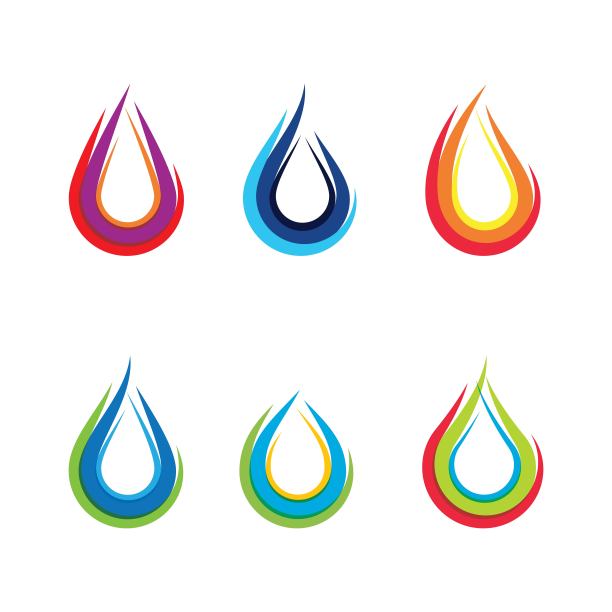 水滴模板矢量图片下载