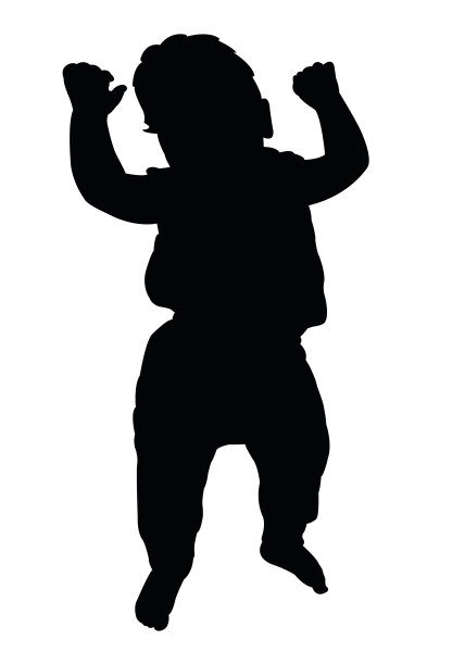 一个儿童身体轮廓向量图片下载